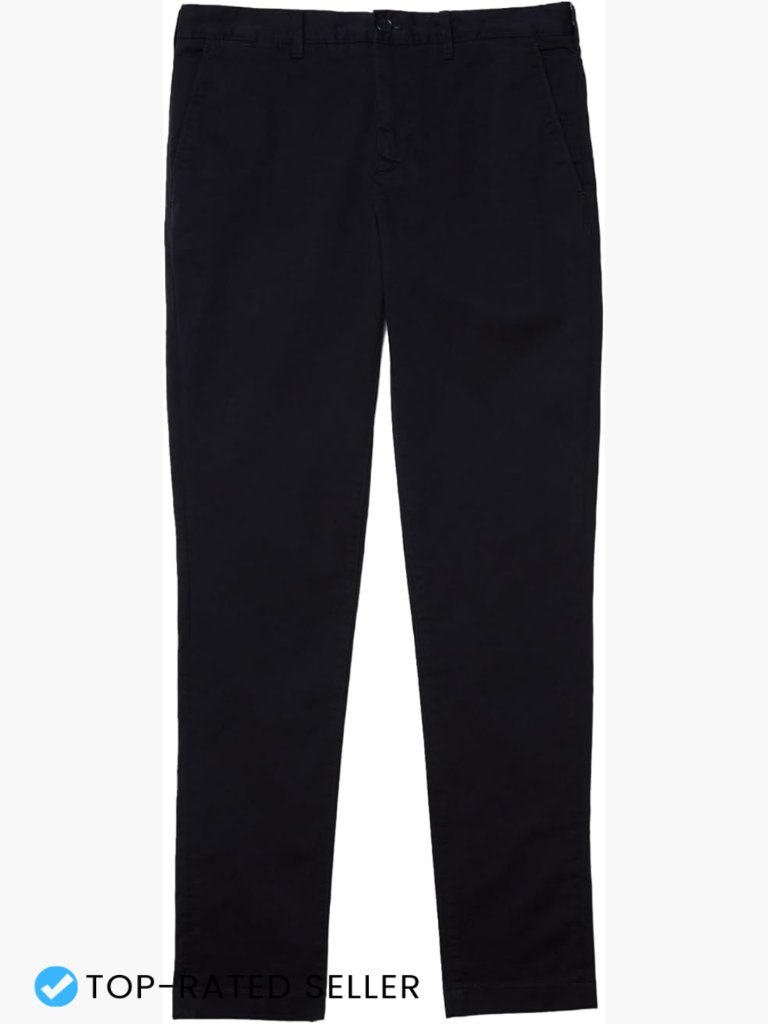 Slim Fit Chino Pants Classic Preppy Casual Stretch Cotton Blend Mid Rise